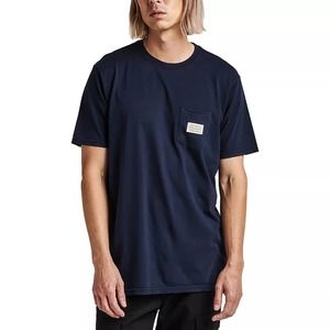 Roark Men's Label Pocket Short Sleeve Crew Neck Tee T-Shirt in Dark Navy